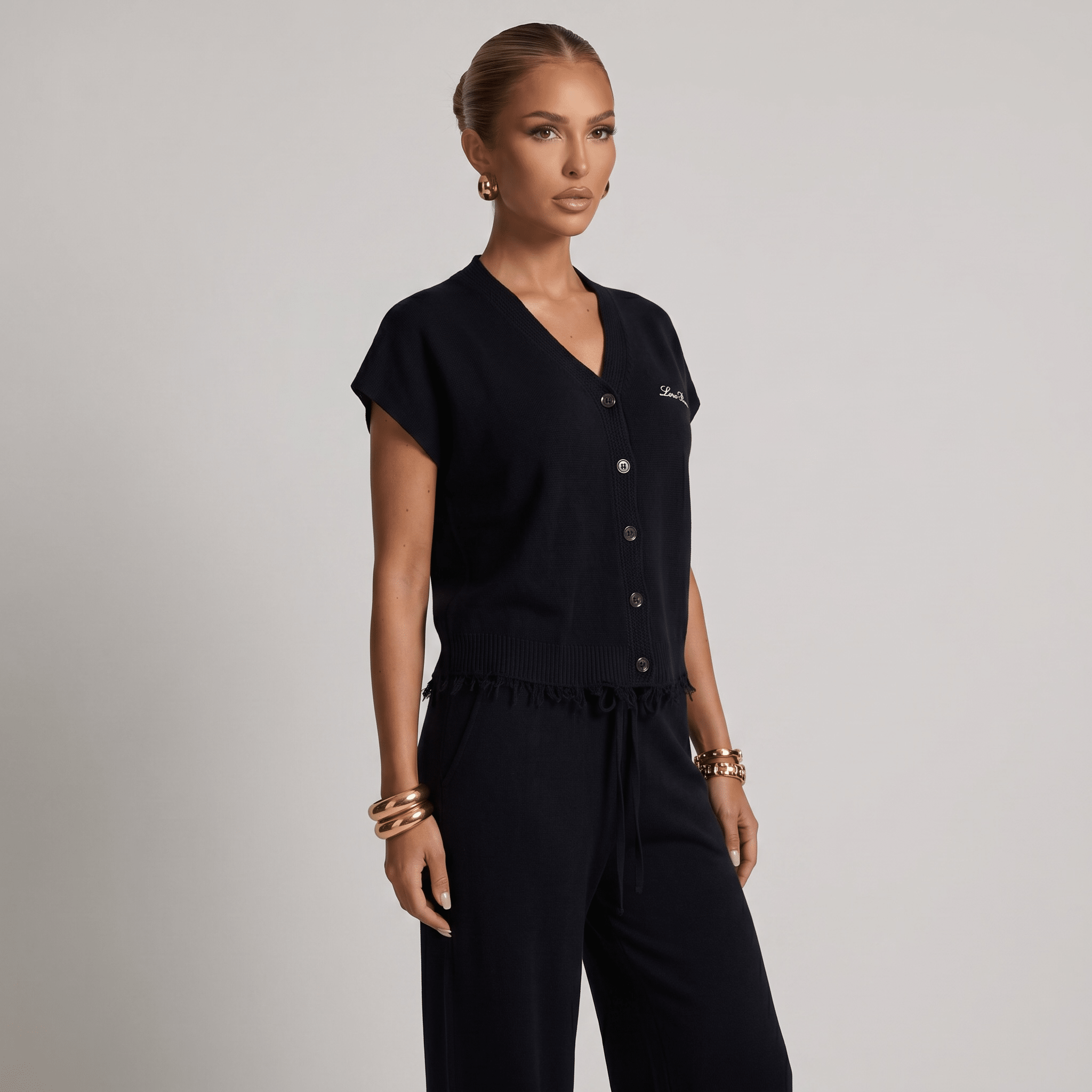 Loro Piana Cashmere Knit Lounge Set β Black π€β¨