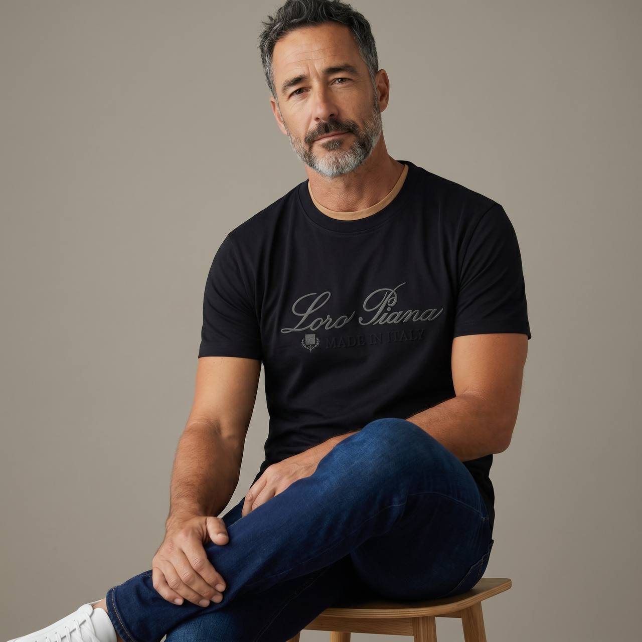 Loro Piana Made in Italy Luxury T-Shirt β Classic Black π€β¨