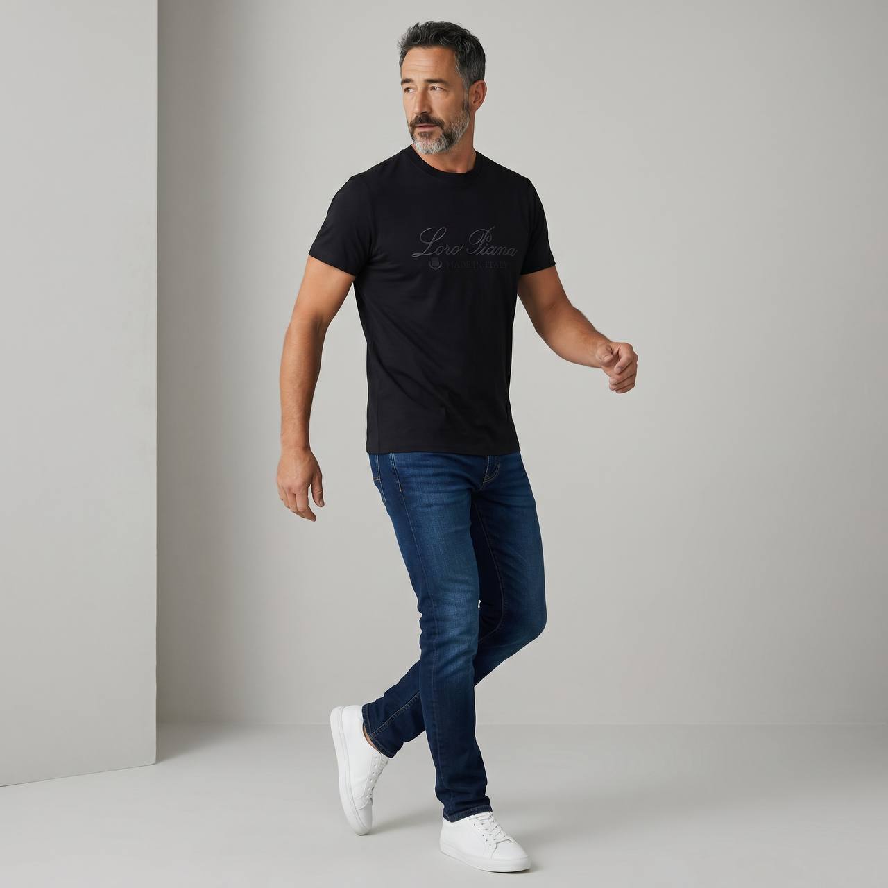 Loro Piana Made in Italy Luxury T-Shirt β Classic Black π€β¨