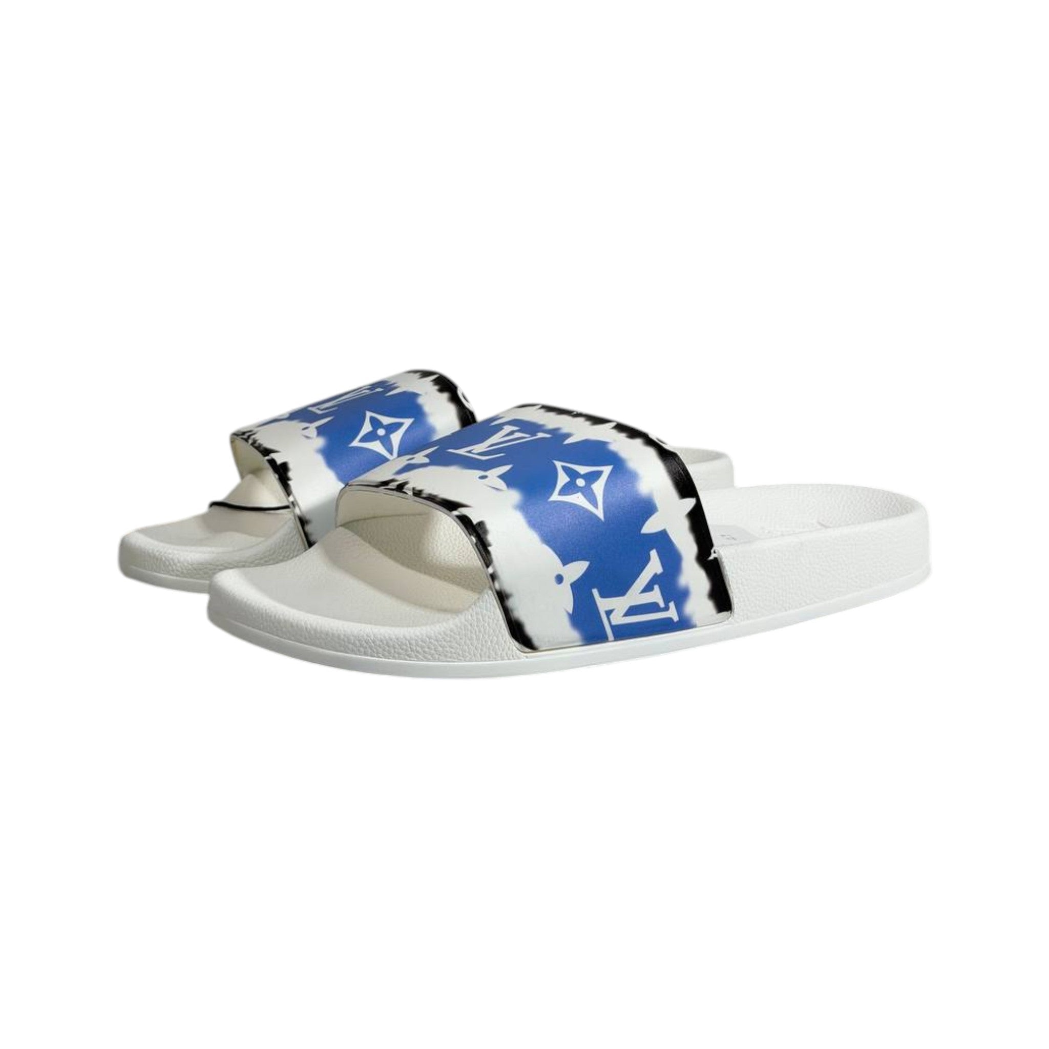 Louis Vuitton Blue Cloud Monogram Slides – Luxury Summer Statement Sandals 💙☁️👡