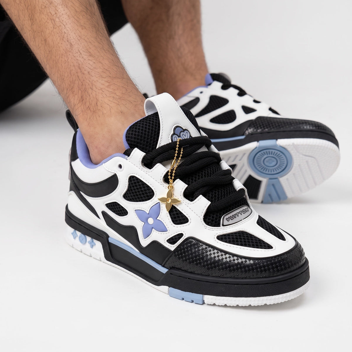 Louis Vuitton Chunky Trainer β White, Black & Lilac