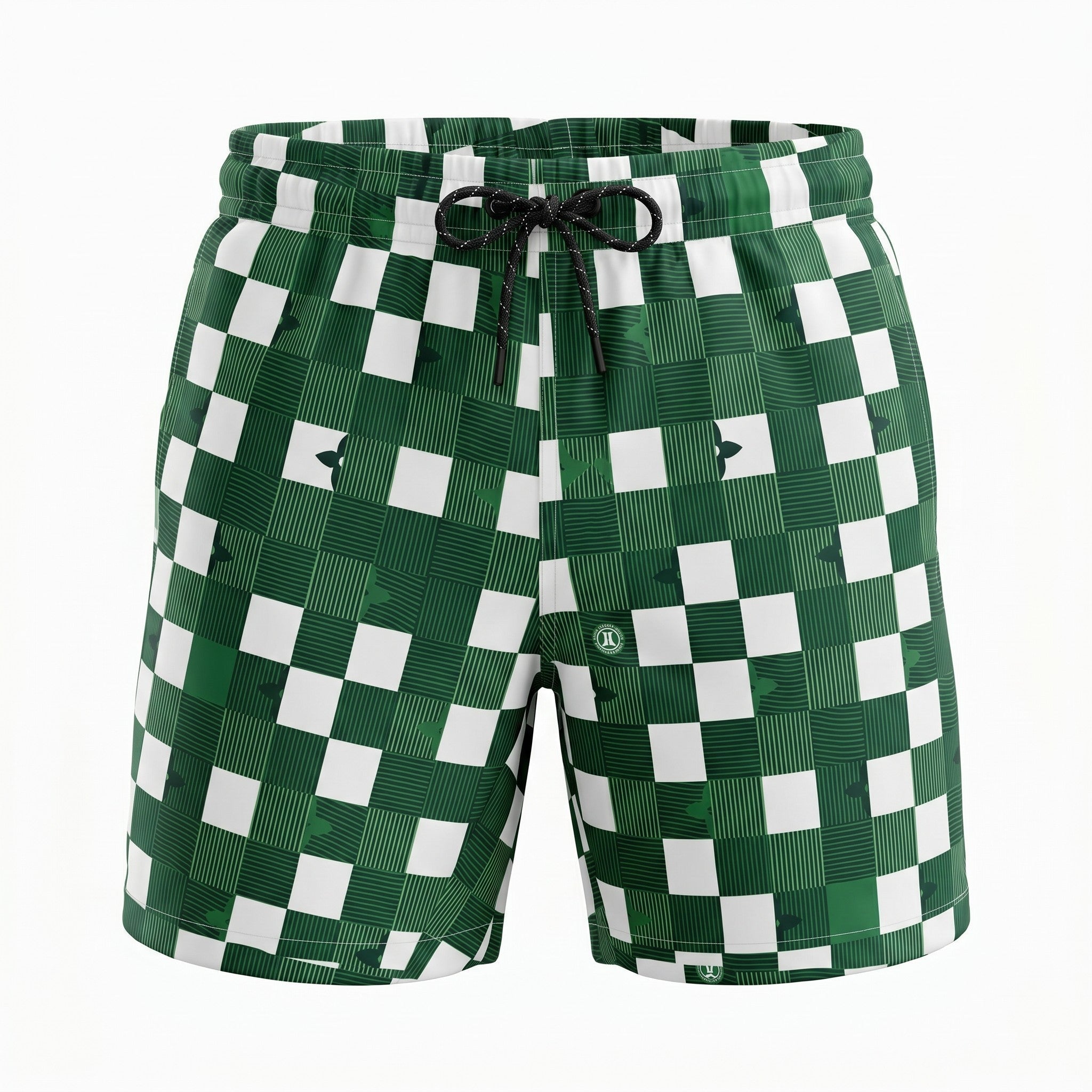 Louis Vuitton Damier Check Swim Shorts – Green & White 💚🏖️🌊