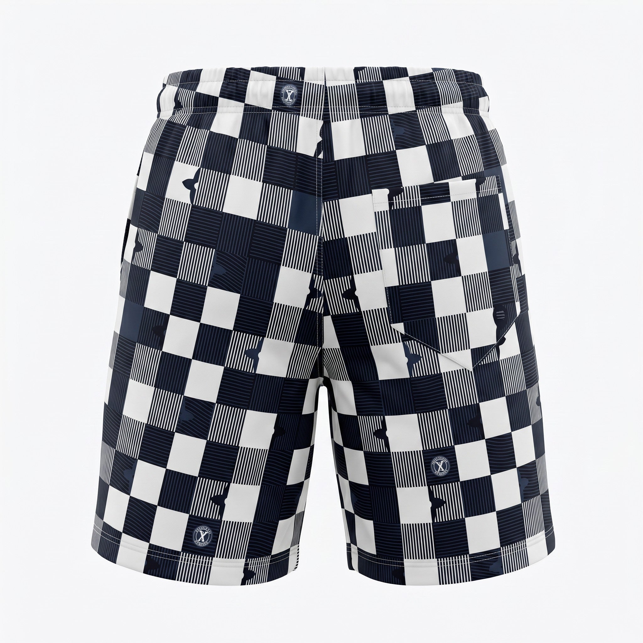 Louis Vuitton Damier Check Swim Shorts – Navy & White 🌊💙🤍
