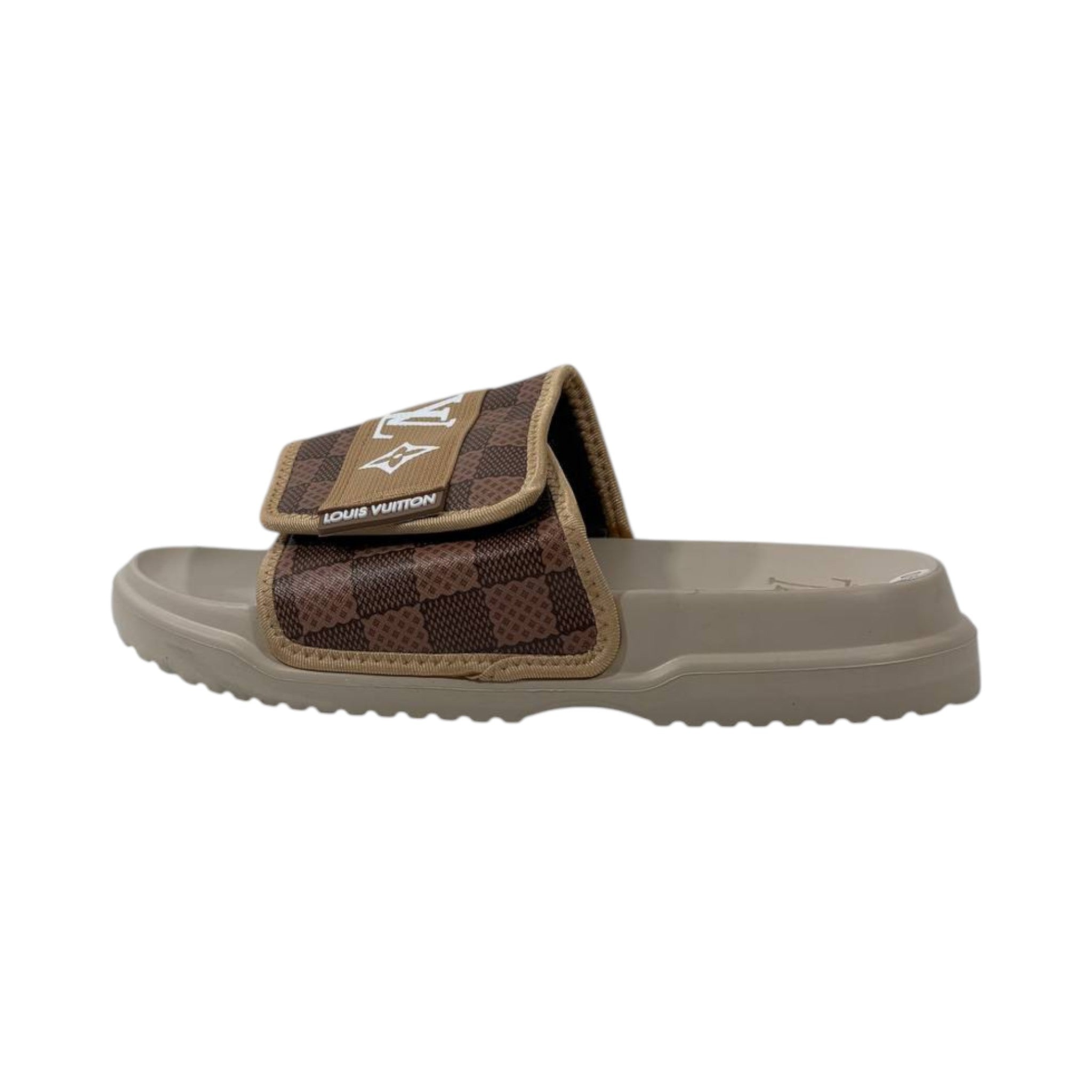 🤎 Louis Vuitton Damier Comfort Slides – Beige Luxury Edition