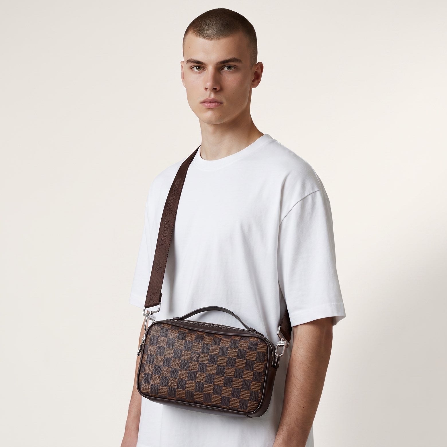 Louis Vuitton Damier Ebene Utility Crossbody Bag – Brown