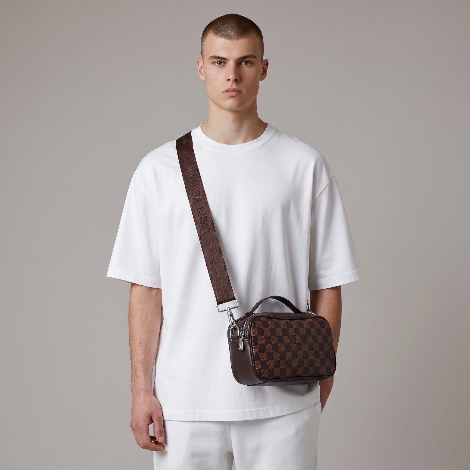 Louis Vuitton Damier Ebene Utility Crossbody Bag – Brown