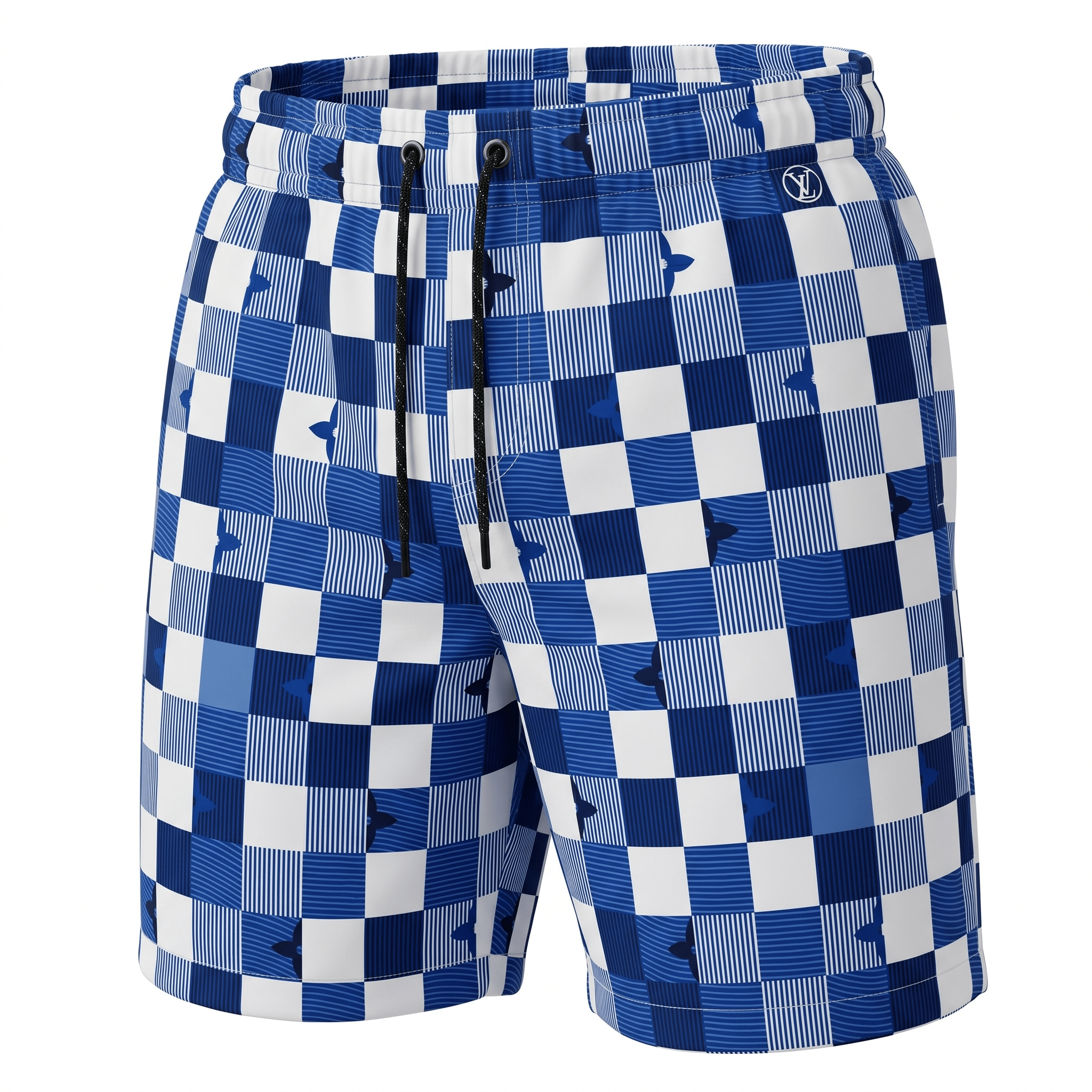 Louis Vuitton Damier Swim Shorts β Blue & White ππ