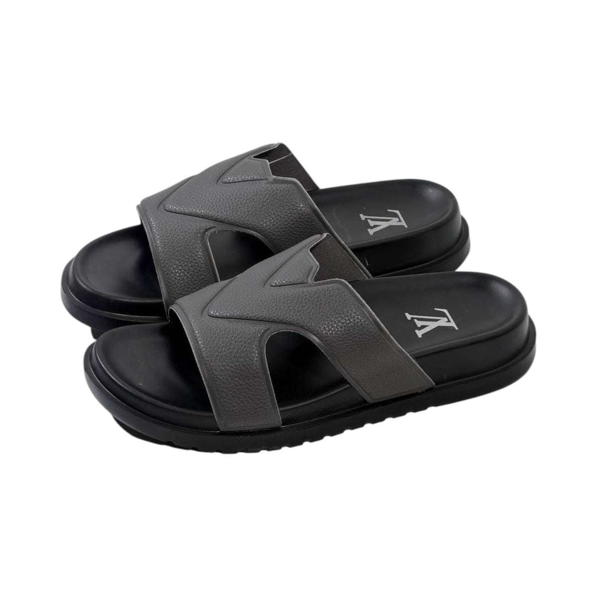 🤍 Louis Vuitton H Monogram Comfort Sandals – Black Luxury Edition