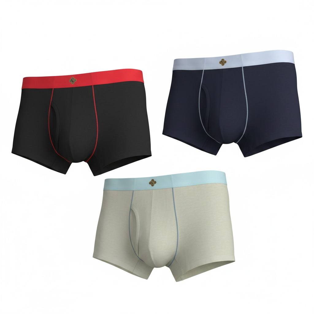 Louis Vuitton Inspired Premium Boxer Briefs 3-Pack – Luxury Comfort Collection 🩲✨
