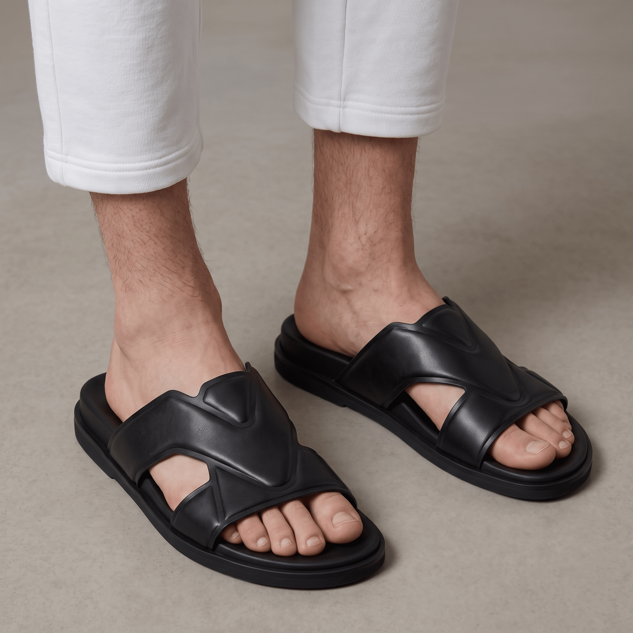 Louis Vuitton LV Horizon Comfort Slides – Matte Black