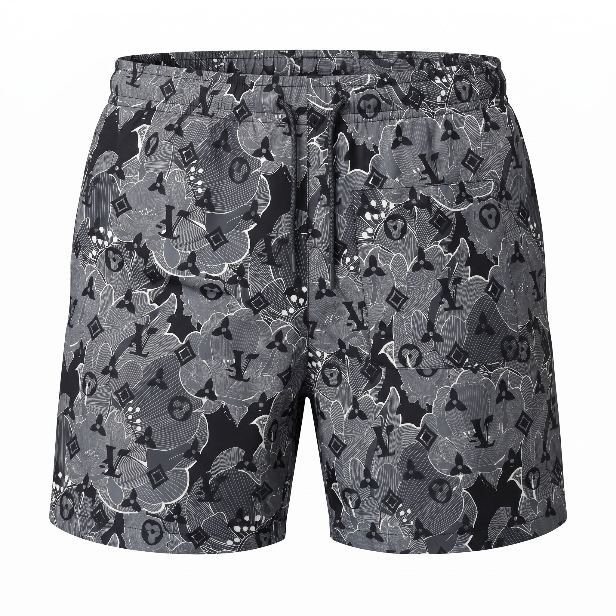 Louis Vuitton Monogram Floral Swim Shorts – Charcoal Grey 🩶🖤🌊