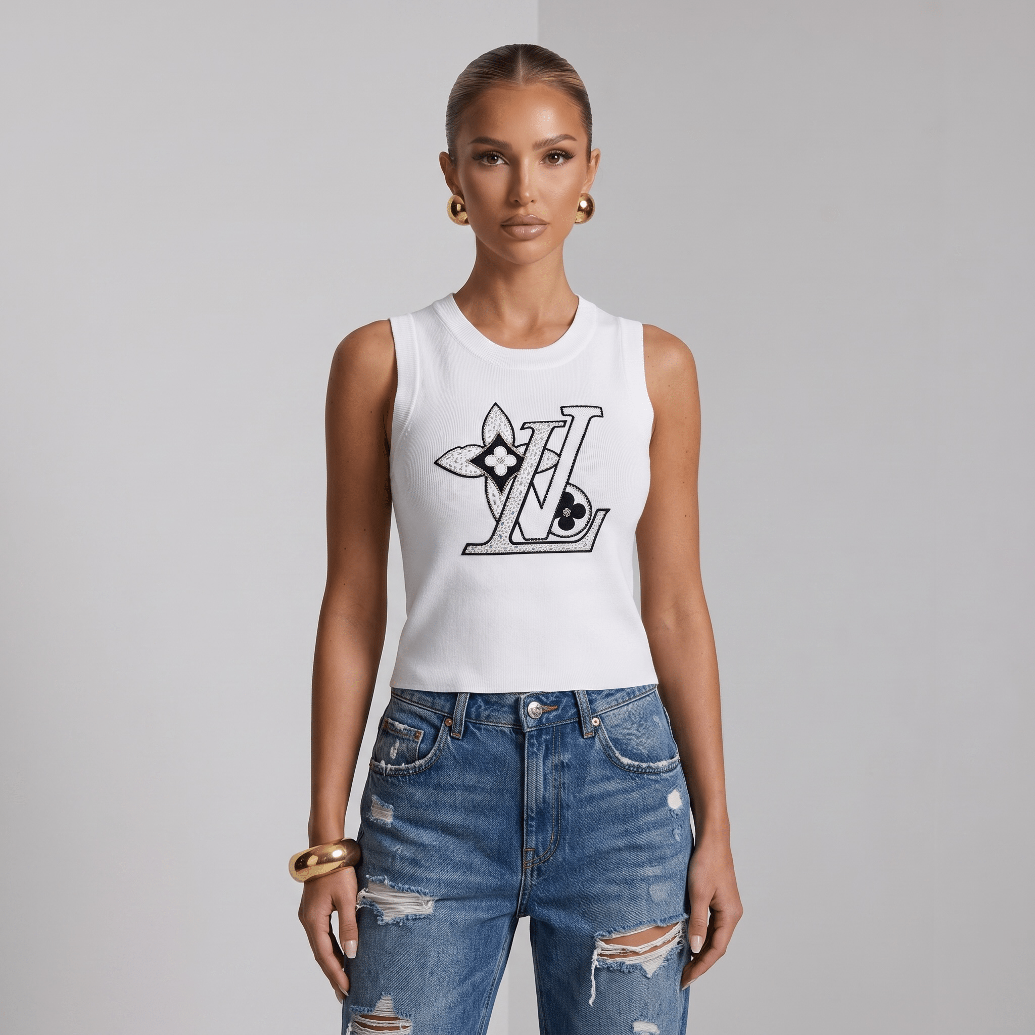 Louis Vuitton Monogram Knit Tank Top π€β¨