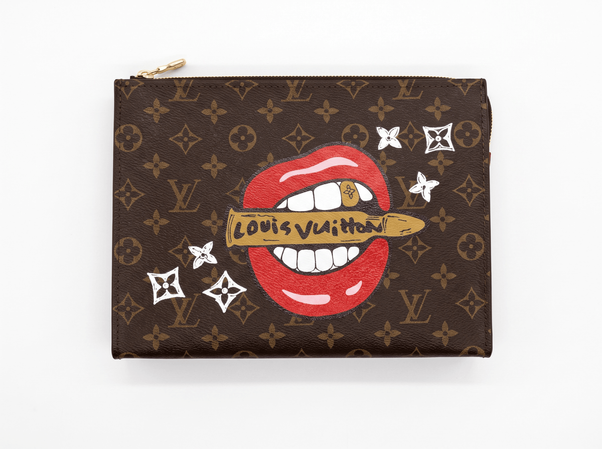 π Louis Vuitton Monogram Lips Art Pochette β Brown Canvas Clutch