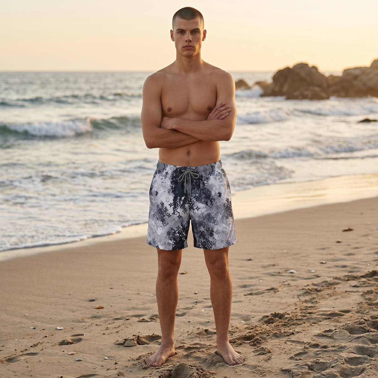 Louis Vuitton Monogram Marble Swim Shorts ππ€