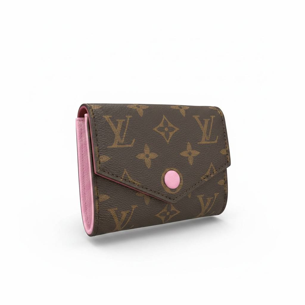 Louis Vuitton Monogram Mini Chain Wallet – Luxury Crossbody Bag Brown & Pink ✨👜
