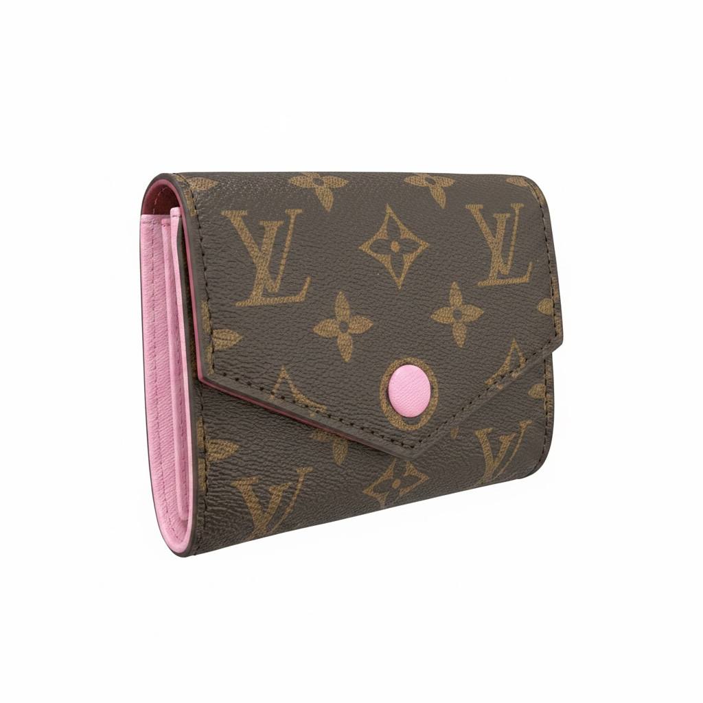 Louis Vuitton Monogram Mini Chain Wallet – Luxury Crossbody Bag Brown & Pink ✨👜