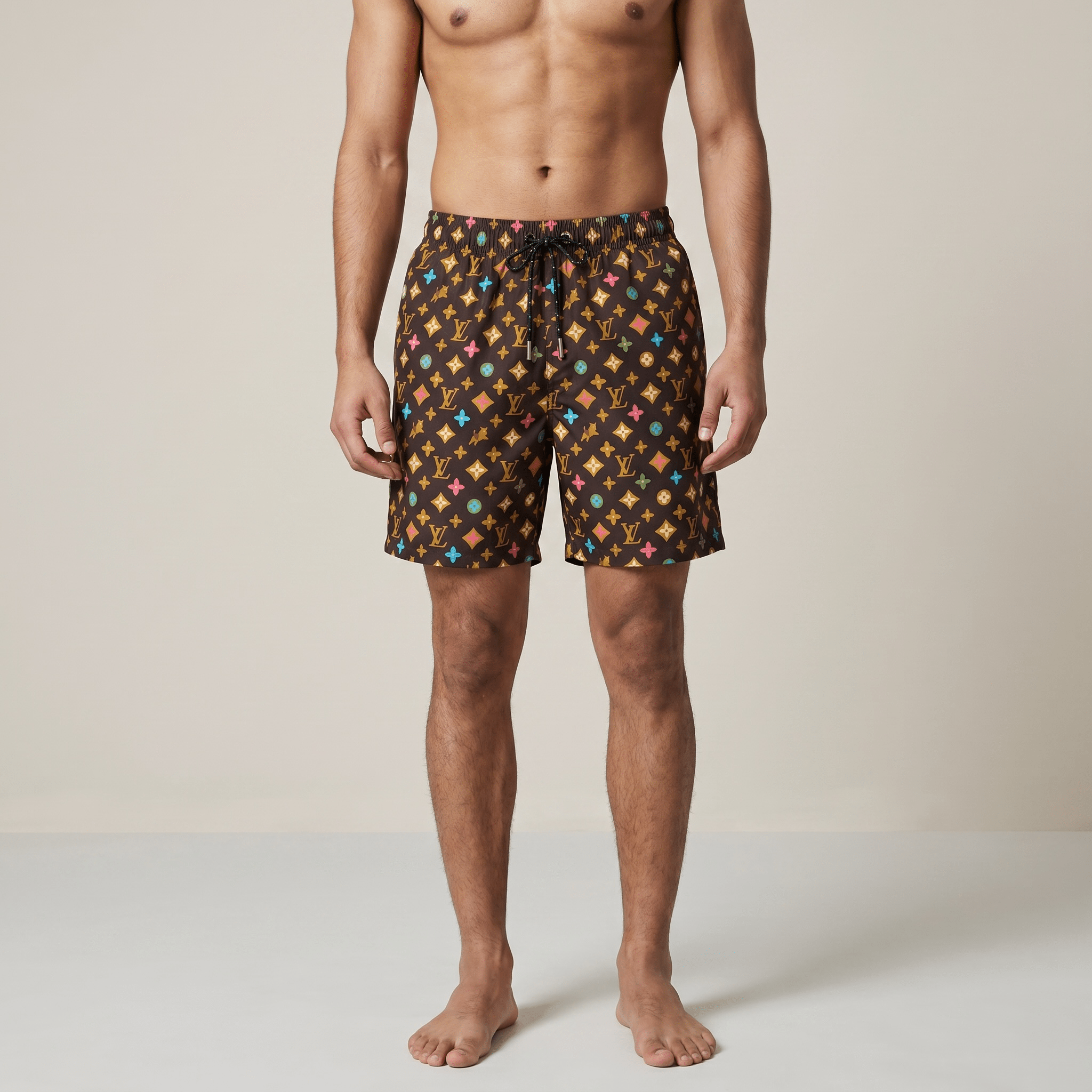 Louis Vuitton Monogram Multicolor Swim Shorts β Luxury Beach Essential πβ¨