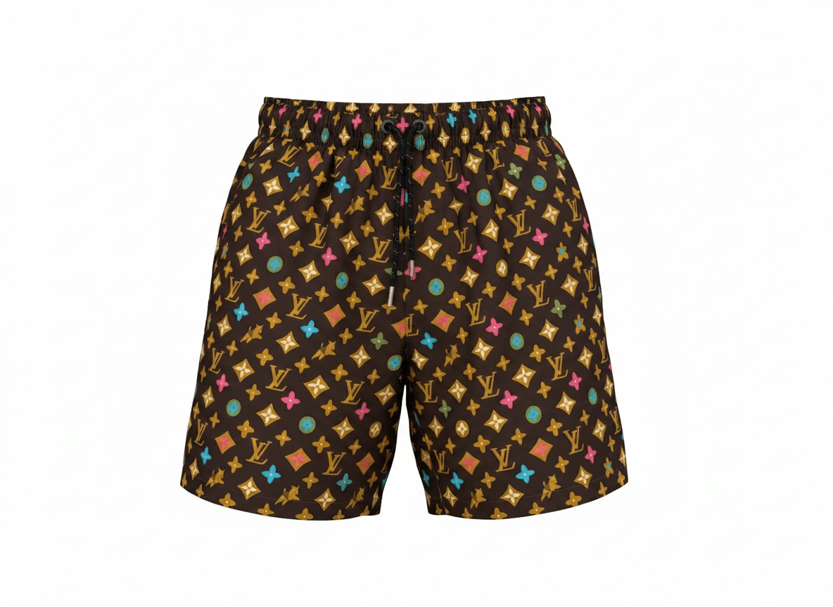 Louis Vuitton Monogram Multicolor Swim Shorts β Luxury Beach Essential πβ¨