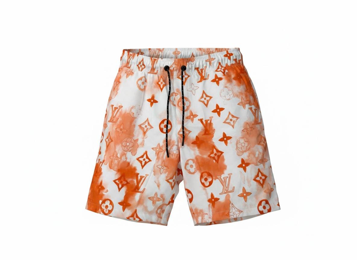 Louis Vuitton Monogram Orange Tie-Dye Swim Shorts 🩳 | LV Summer Beachwear