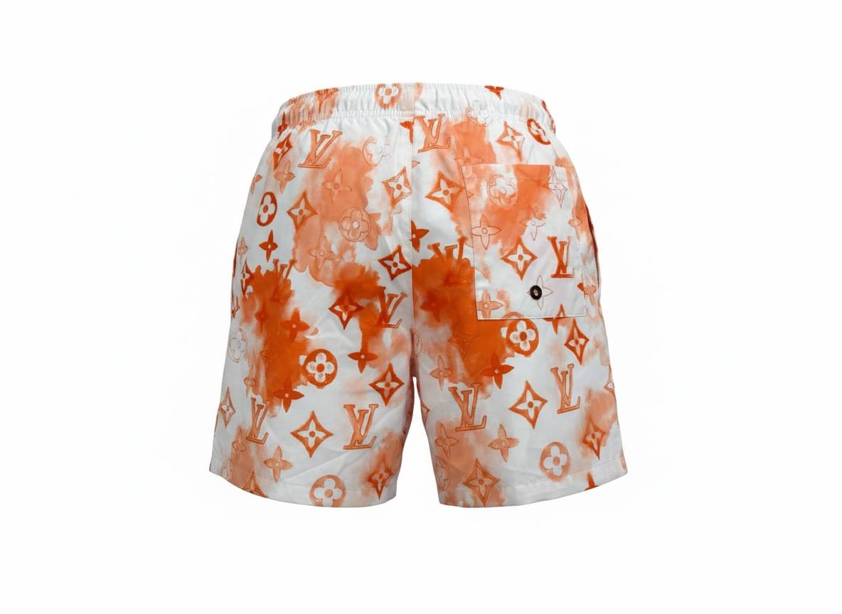 Louis Vuitton Monogram Orange Tie-Dye Swim Shorts 🩳 | LV Summer Beachwear