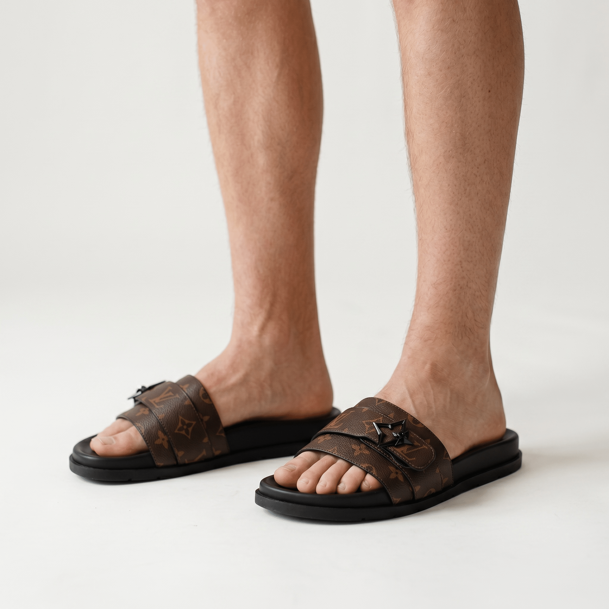 Louis Vuitton Monogram Slides 🤎✨ Luxury Comfort Sandals for Men