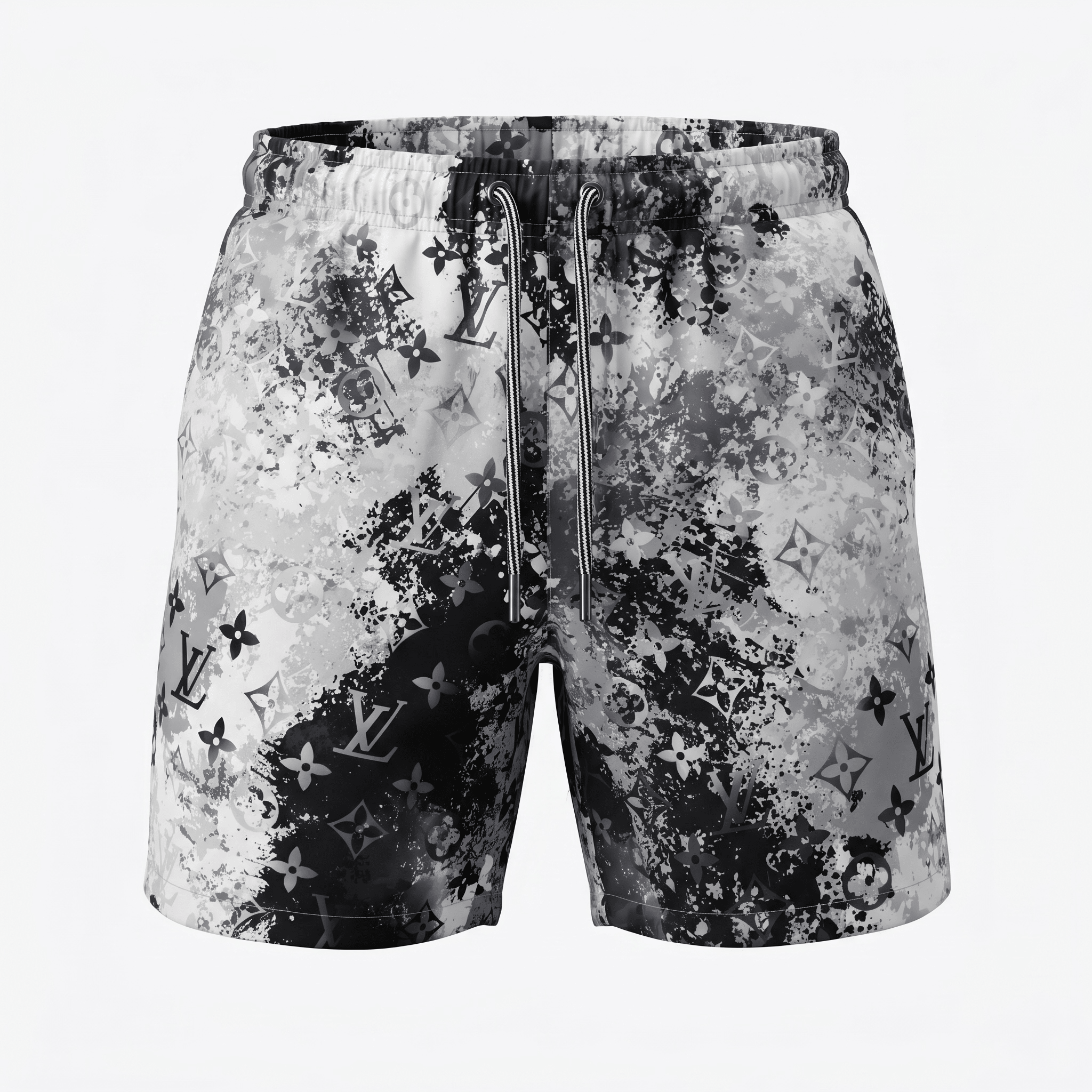 Louis Vuitton Monogram Splash Swim Shorts – Black & White 🖤🤍🌊