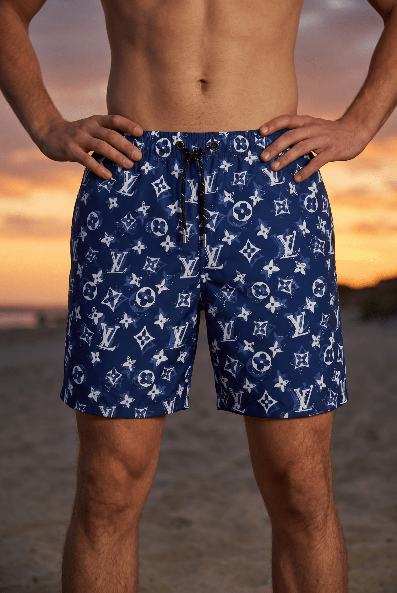 Louis Vuitton Monogram Swim Shorts β Navy Blue ππ