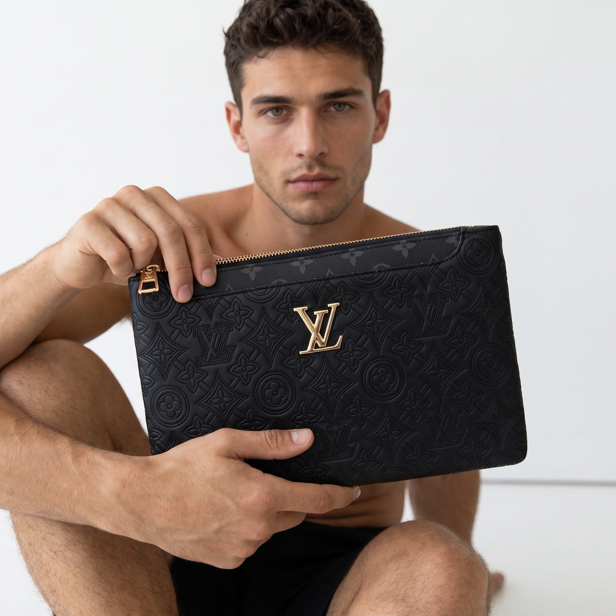 Louis Vuitton Monogram Zip Pouch β Black