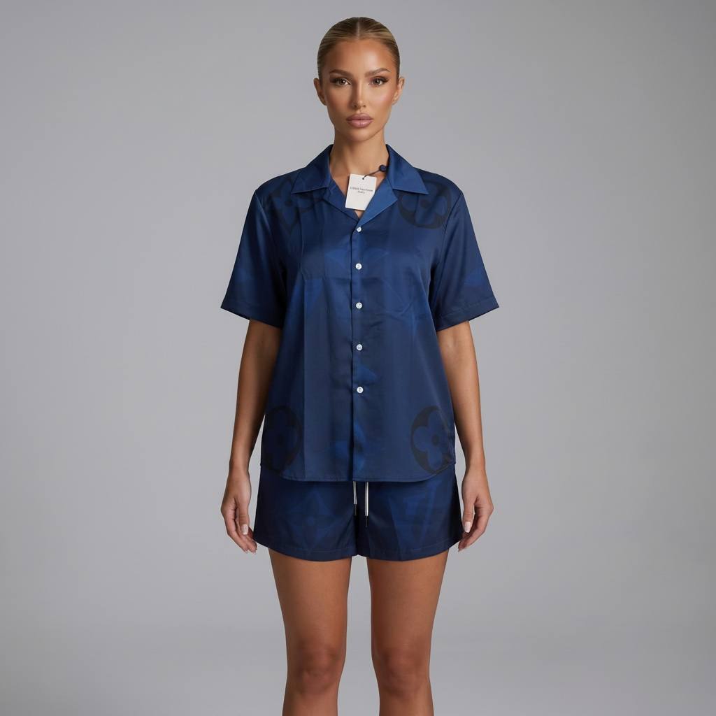 π΅ Louis Vuitton Navy Monogram Set β Clean Luxury Summer Co-Ord π©³πβ¨