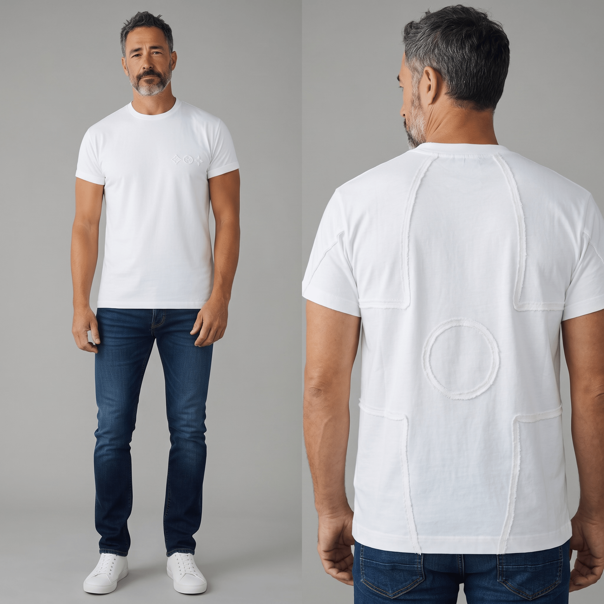 Louis Vuitton Textured Graphic T-Shirt β White