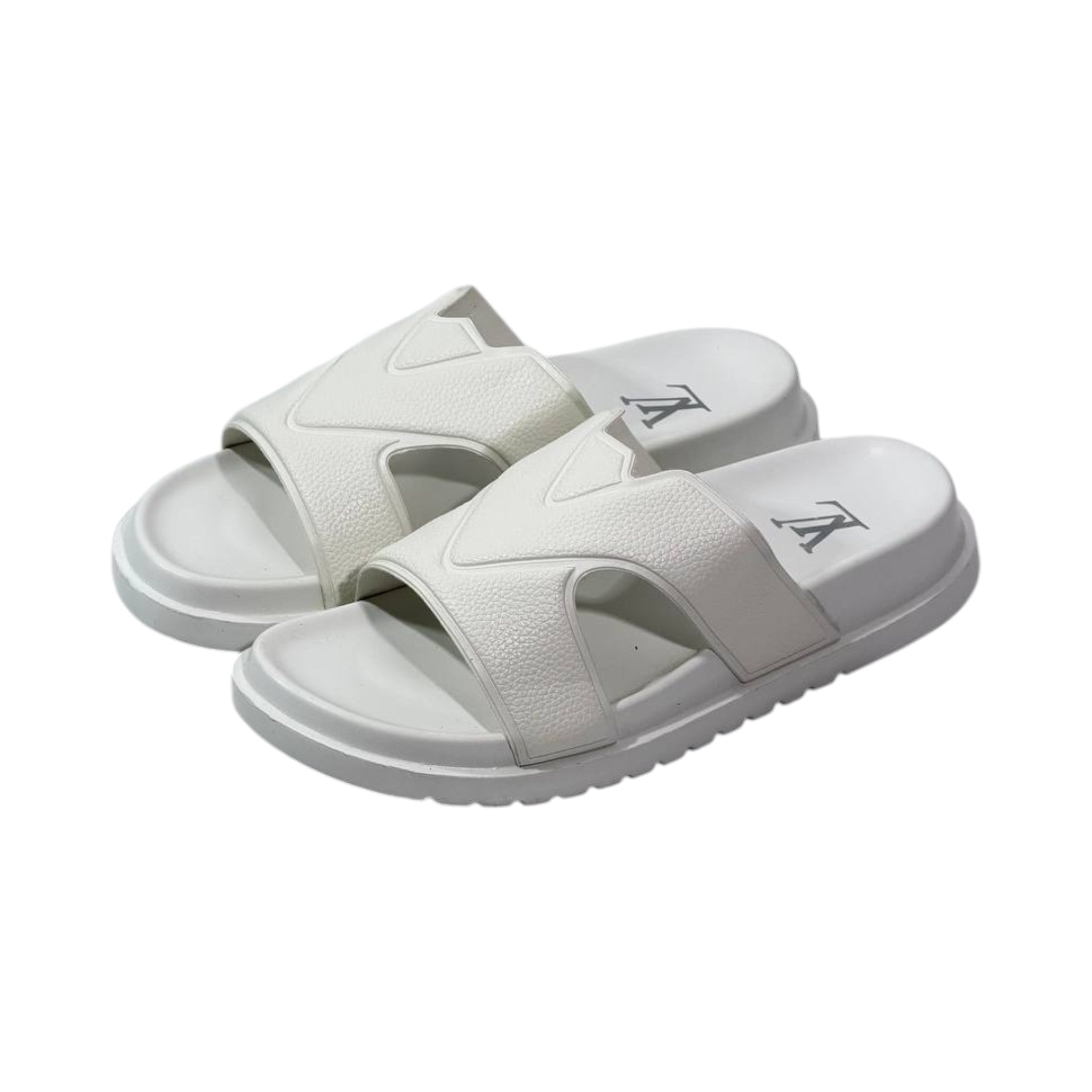 🤍 Louis Vuitton Waterfront H Slides – Pure White Luxury Edition