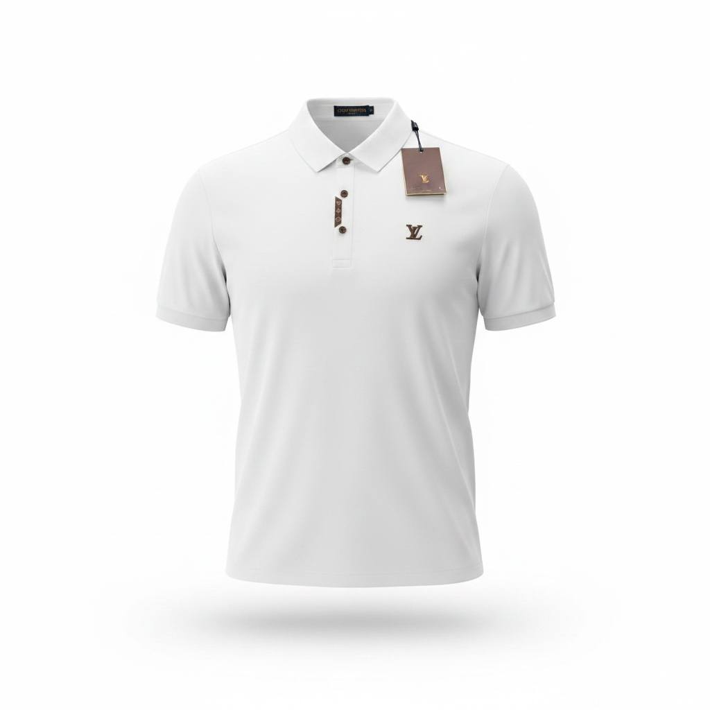 π€ Louis Vuitton White Polo Shirt β Clean Luxury Essential πβ¨
