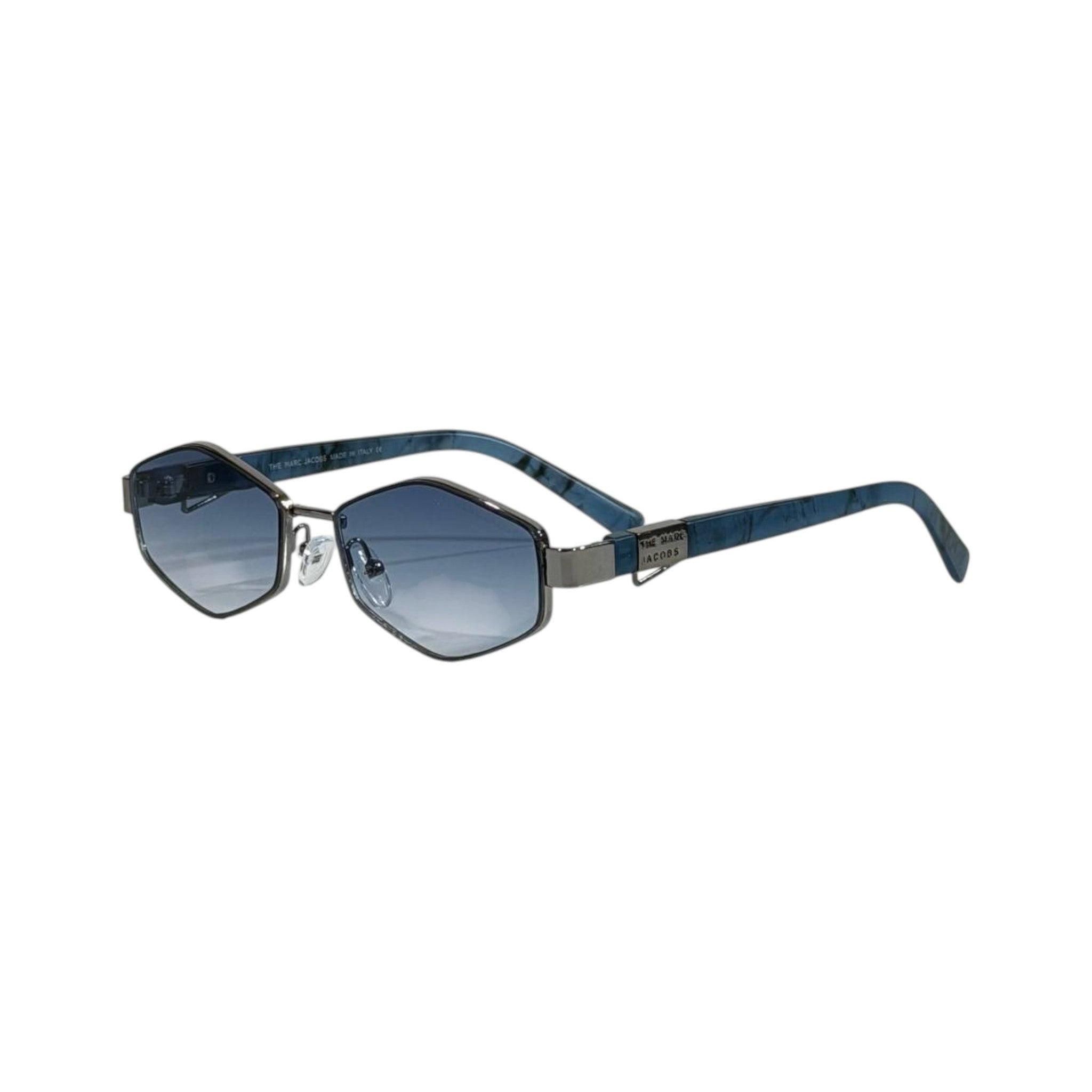 Marc Jacobs Blue Geometric Sunglasses πΆοΈ | Gradient Lens Designer Eyewear