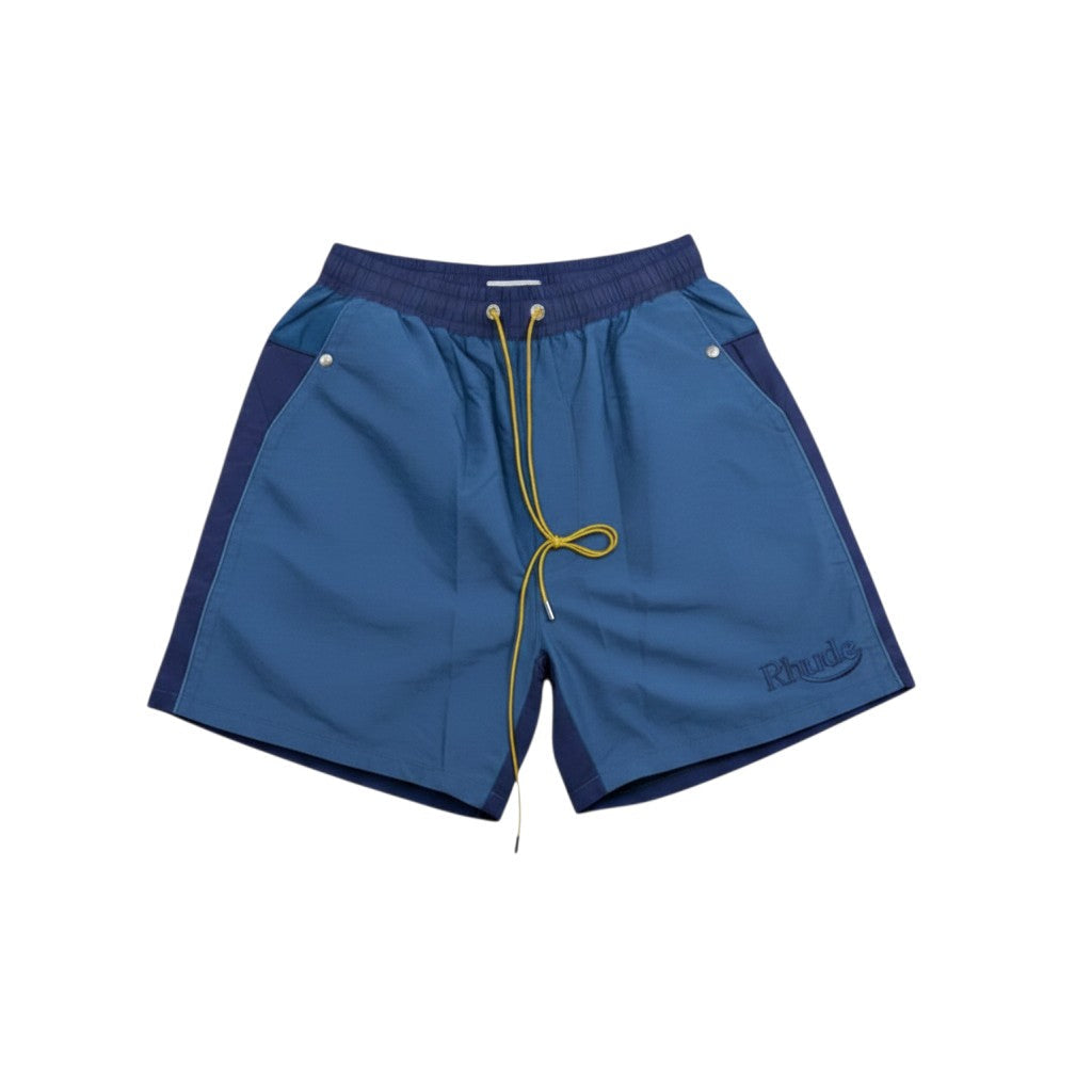 Rhude Blue Panel Swim Shorts – Sleek & Sporty