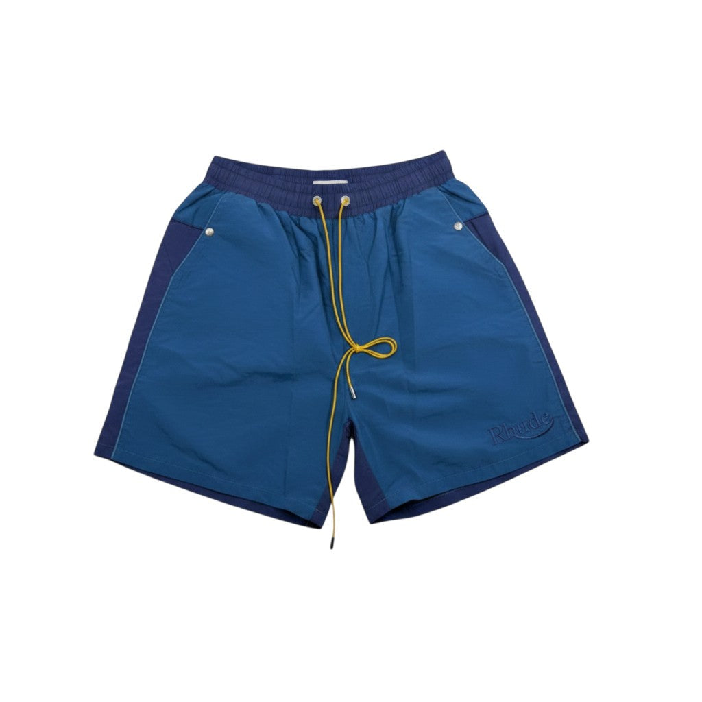 Rhude Blue Panel Swim Shorts – Sleek & Sporty