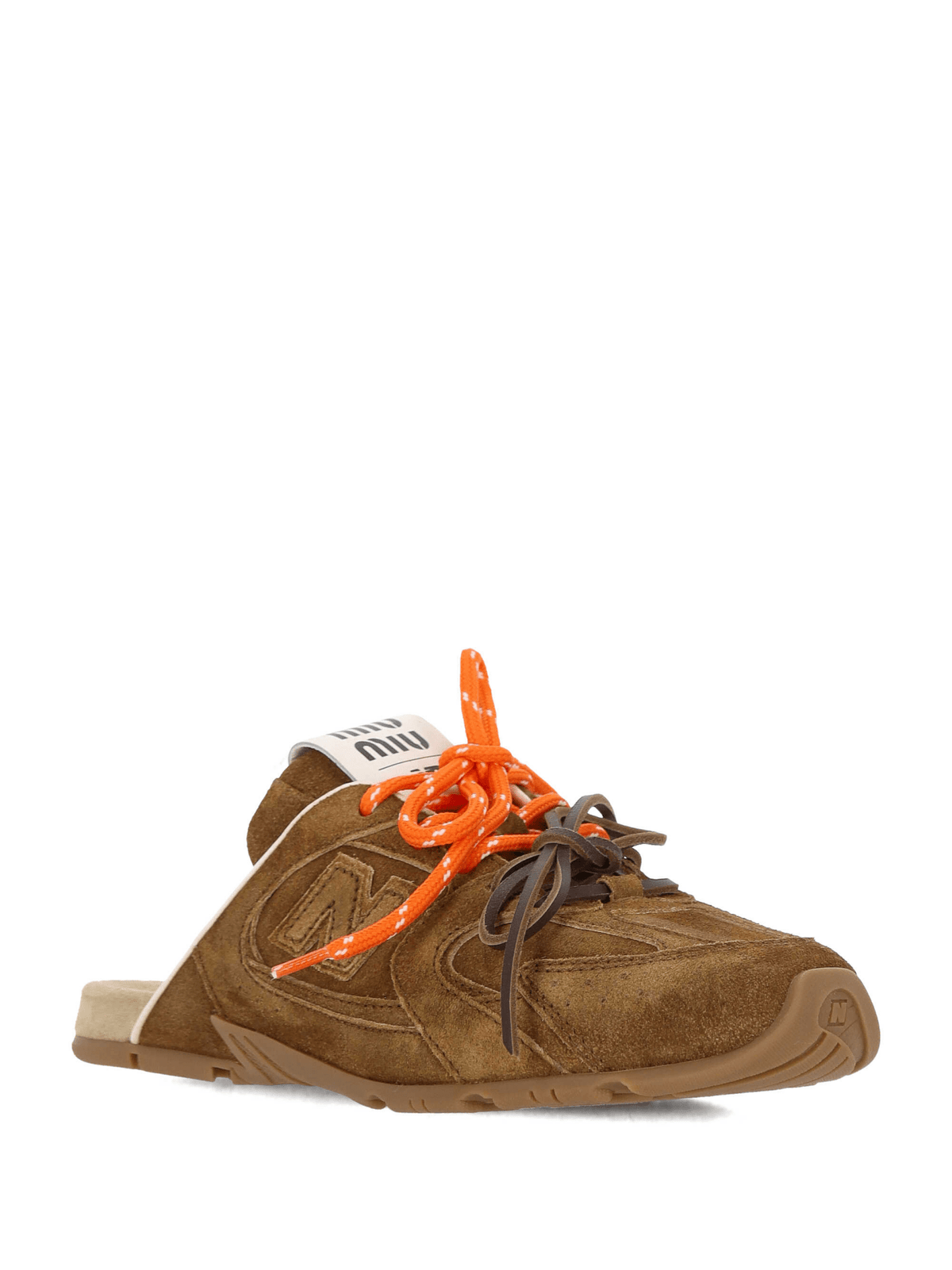 Miu Miu Suede Mule Slide Sneaker β Brown