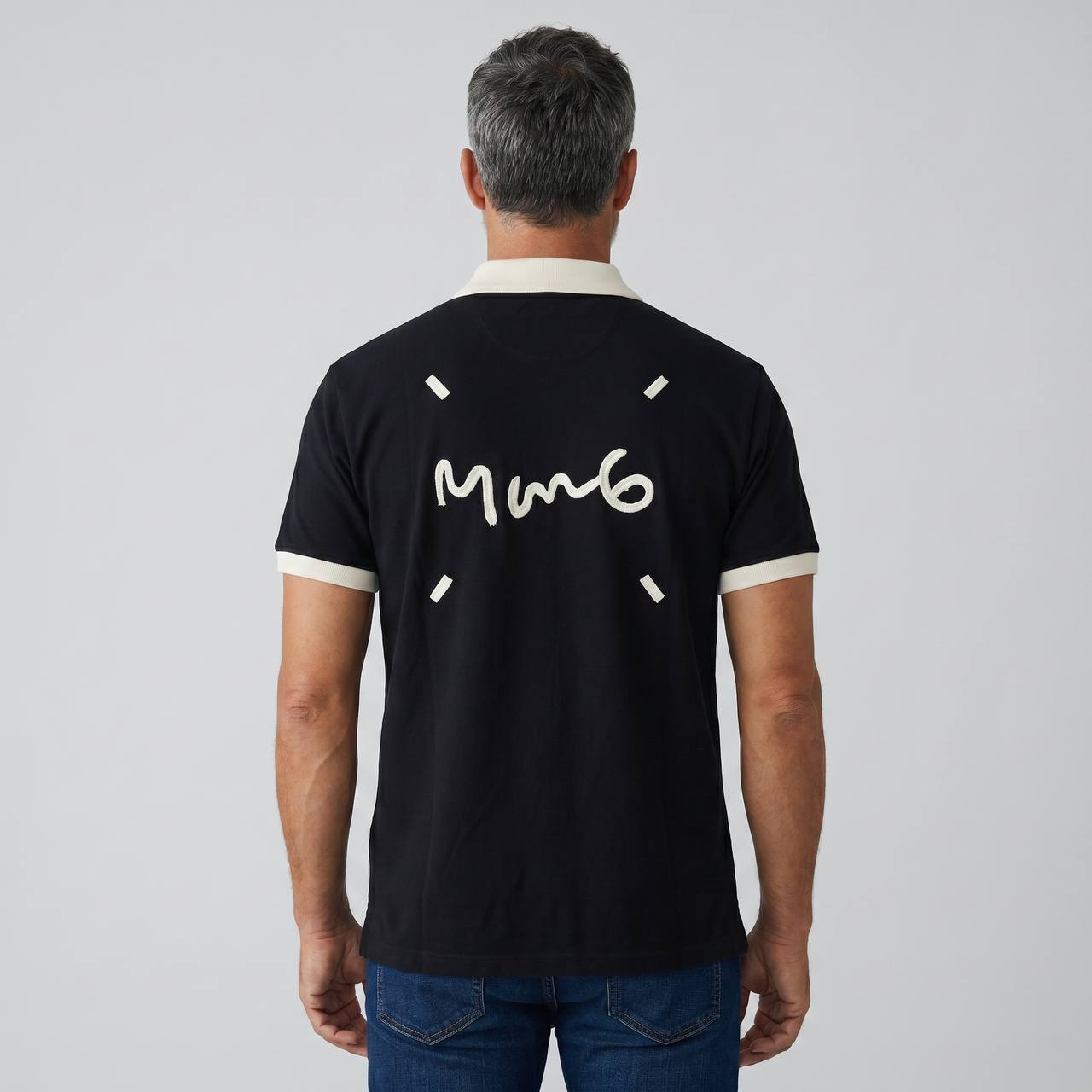 MM6 Maison Margiela Zip Polo T-Shirt β Black & White Edition π€β¨