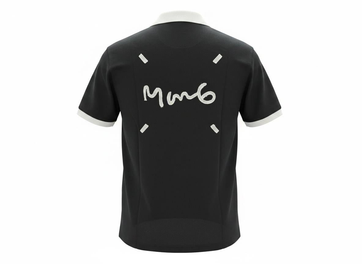 MM6 Maison Margiela Zip Polo T-Shirt β Black & White Edition π€β¨