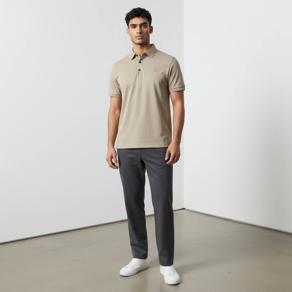 🤍 Moncler Beige Polo Shirt – Refined Minimal Luxury 👕✨