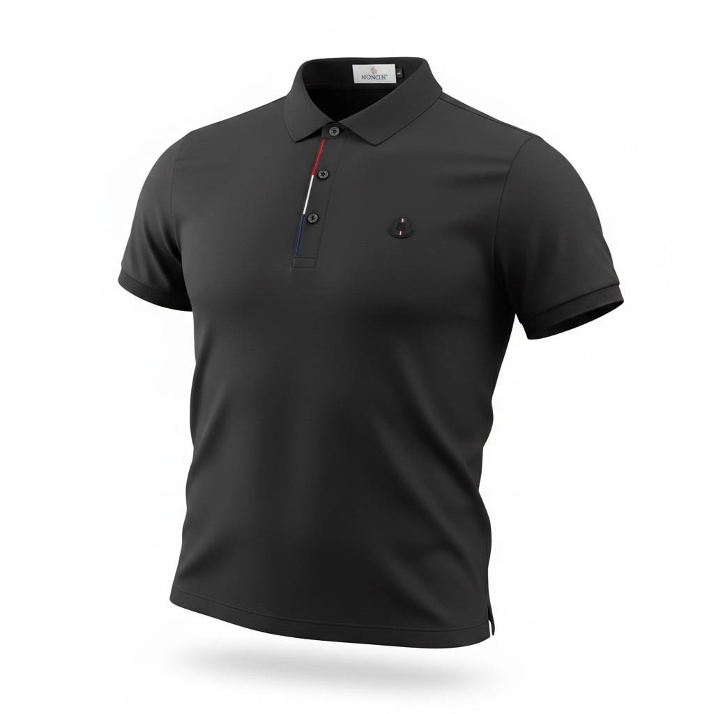 🖤 Moncler Black Polo Shirt – Clean Sport-Luxury Essential 👕🔥