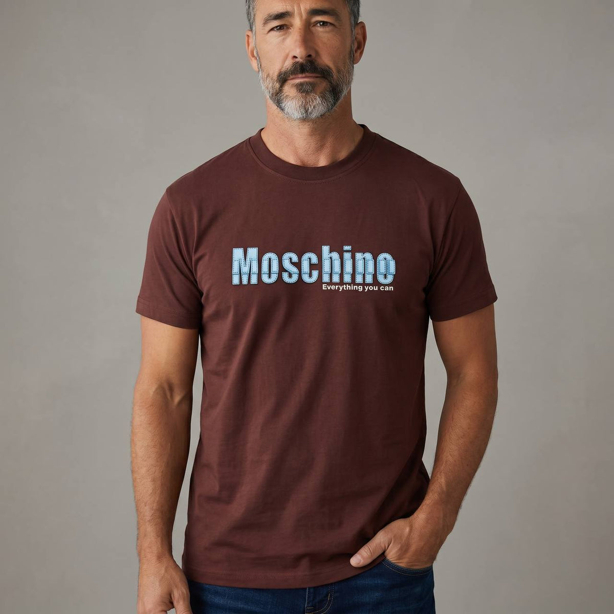 Moschino “Everything You Can” Premium Brown T-Shirt 🤎✨