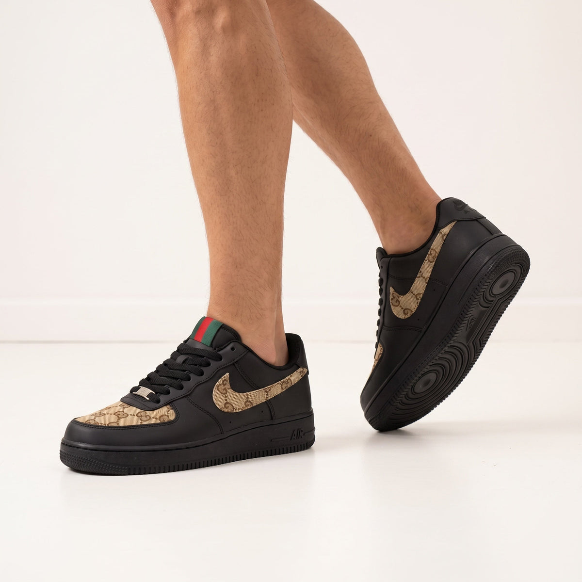 Nike Air Force 1 Monogram Swoosh β Black