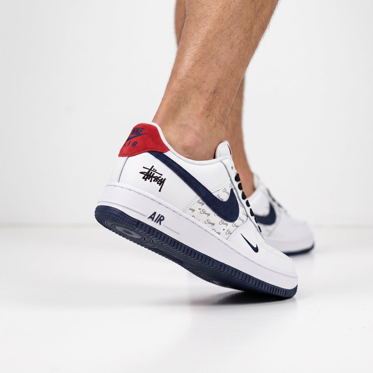 Nike Air Force 1 Low — White, Navy & Red