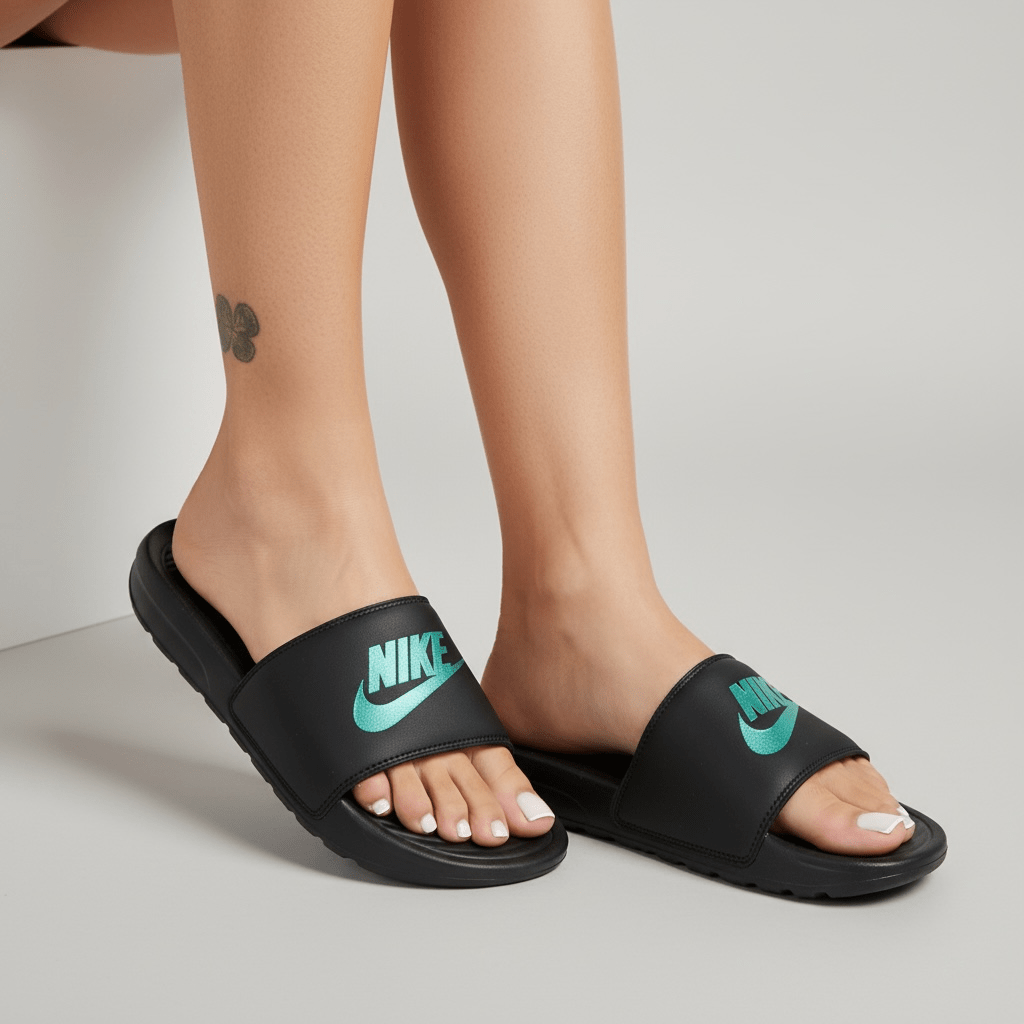 Nike Slide β Black & Teal