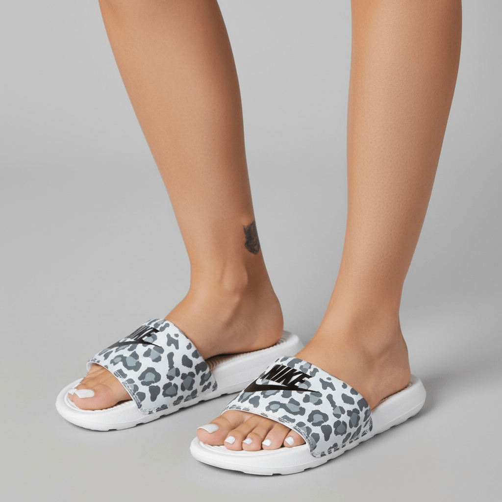 Nike Slides β Grey & Leopard