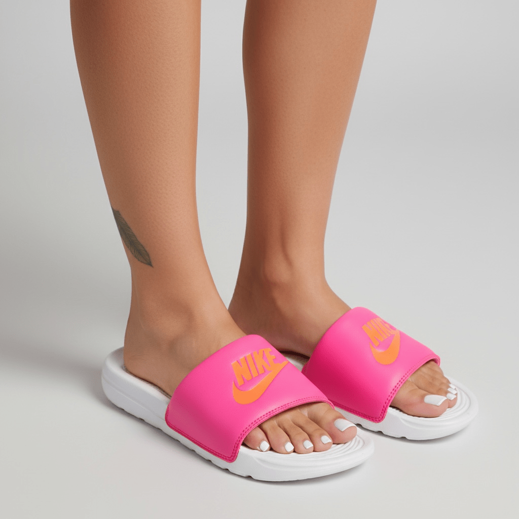 Nike Slides β Hot Pink & Orange