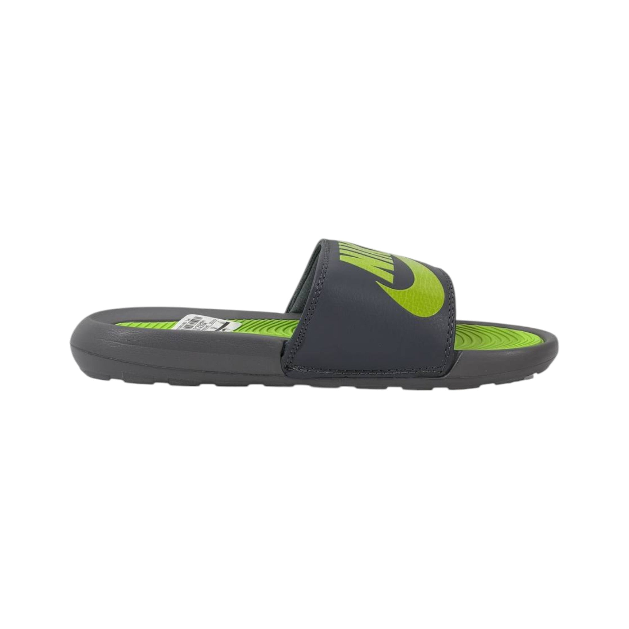 Nike Tech Volt Slides – Grey & Neon Green Edition ⚡💚