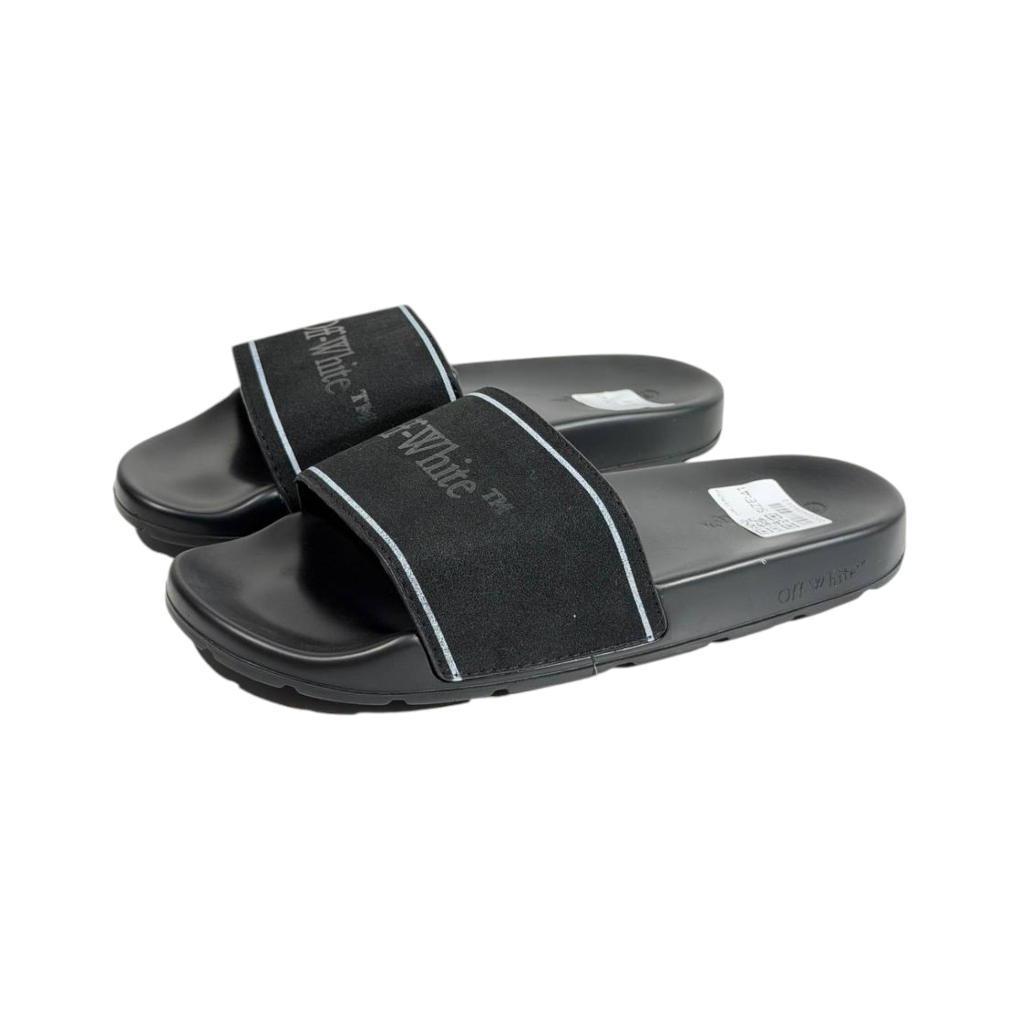 Off-White Black Logo Slides β Premium Streetwear Comfort Sandals π€π‘