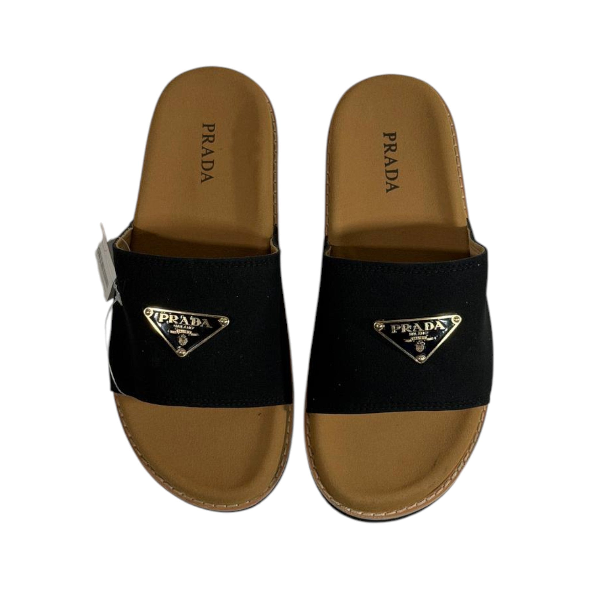 Prada Black Signature Slides β Timeless Comfort Luxury Sandals π€β¨
