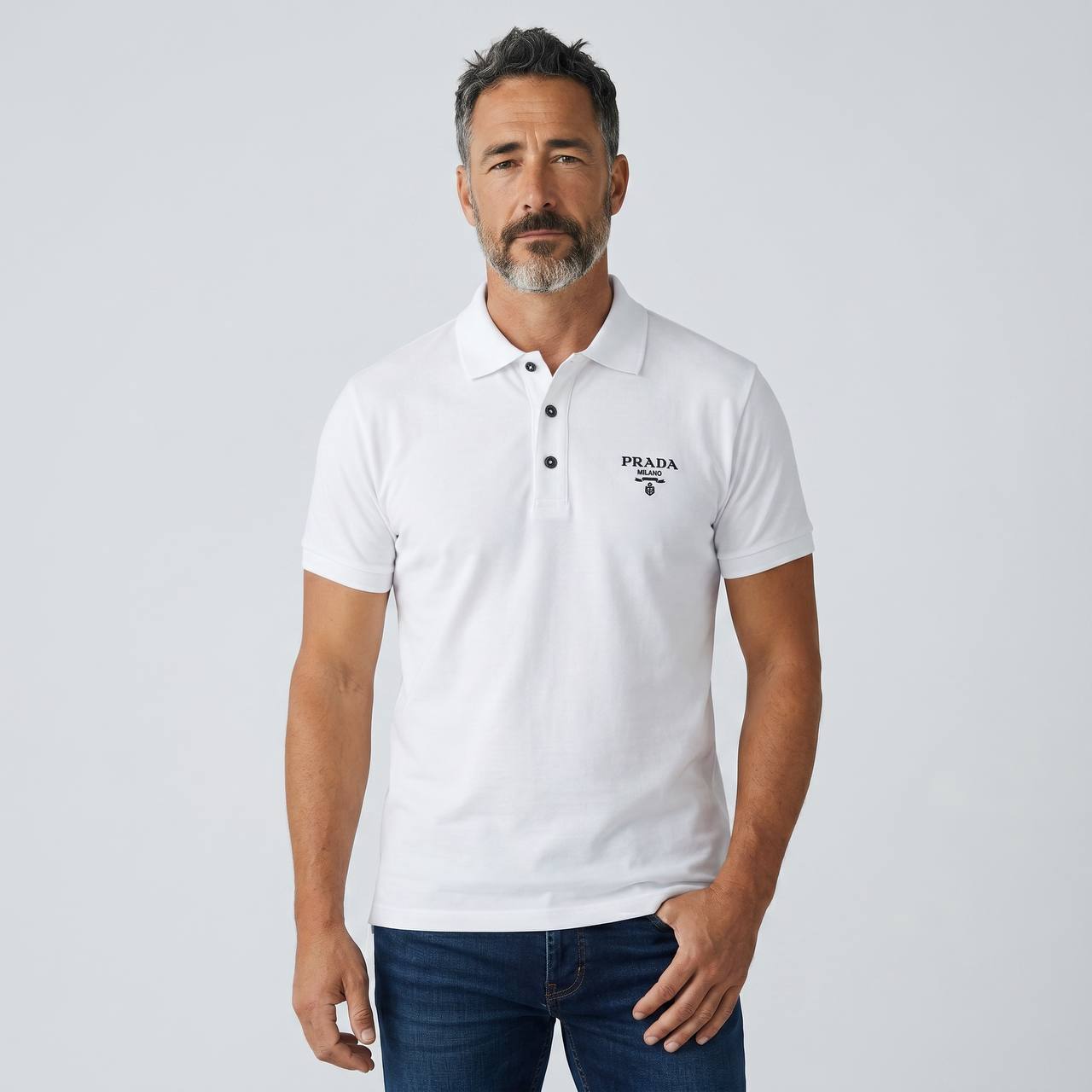 Prada Milano Essential Polo β White Edition π€β¨